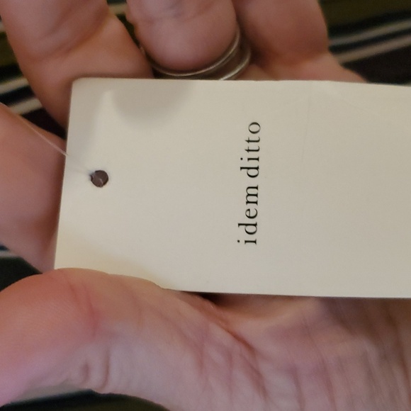 Idem Ditto Striped High Waisted Wide Leg Pants In Olive Multi Size S NWT'S - Picture 7 of 8